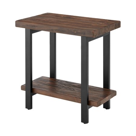 Alaterre Furniture Pomona Metal and Wood End Table AMBA0120